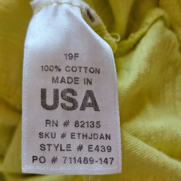 Fresh Produce Tunic Top 3X Chartreuse Yellow Long Sleeve Cotton - Picture 6 of 9